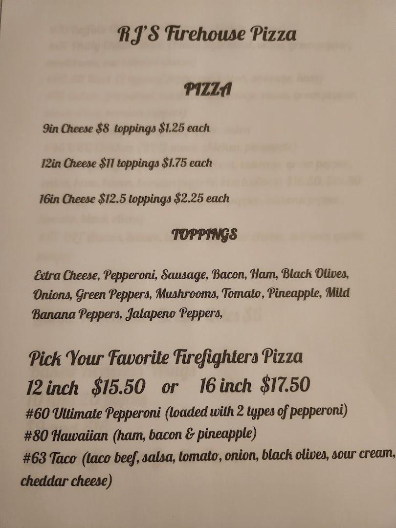 RJ'S Firehouse Pizza