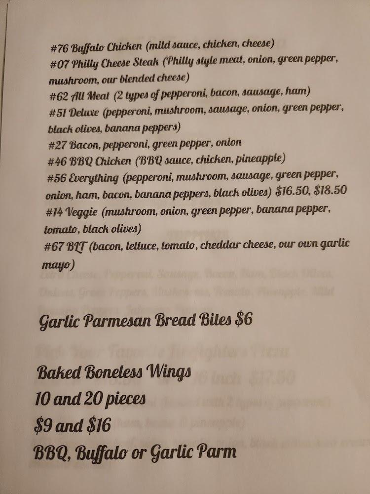 RJ'S Firehouse Pizza Menu image 3